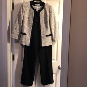 Black and Grey, Tahari Pant Suit, 8